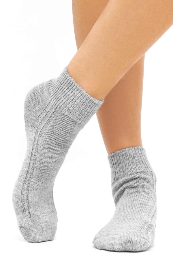 Alpaka Socken kurz grau