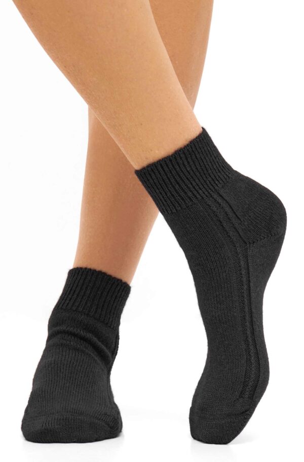 Alpaka Socken kurz schwarz