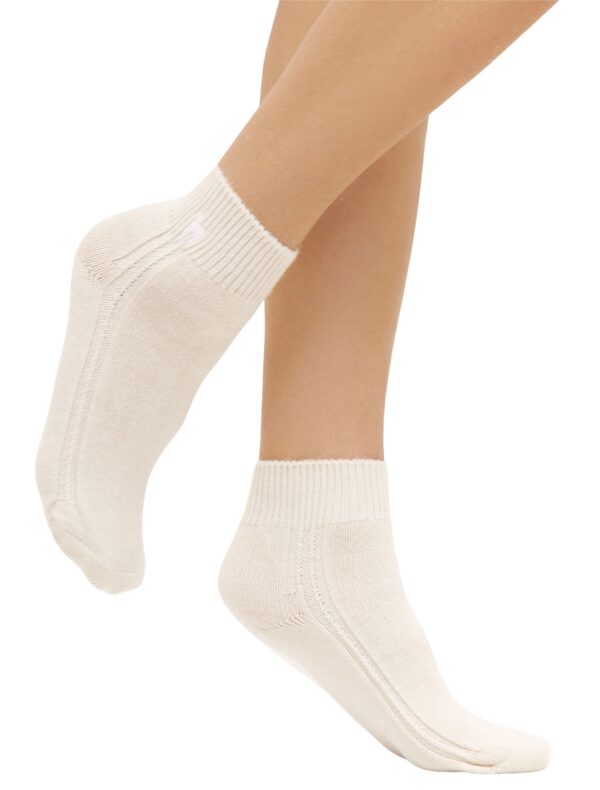 Alpakassocken kurz natur weiß