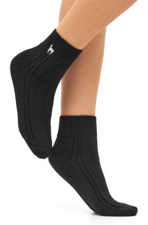 Alpakassocken kurz schwarz