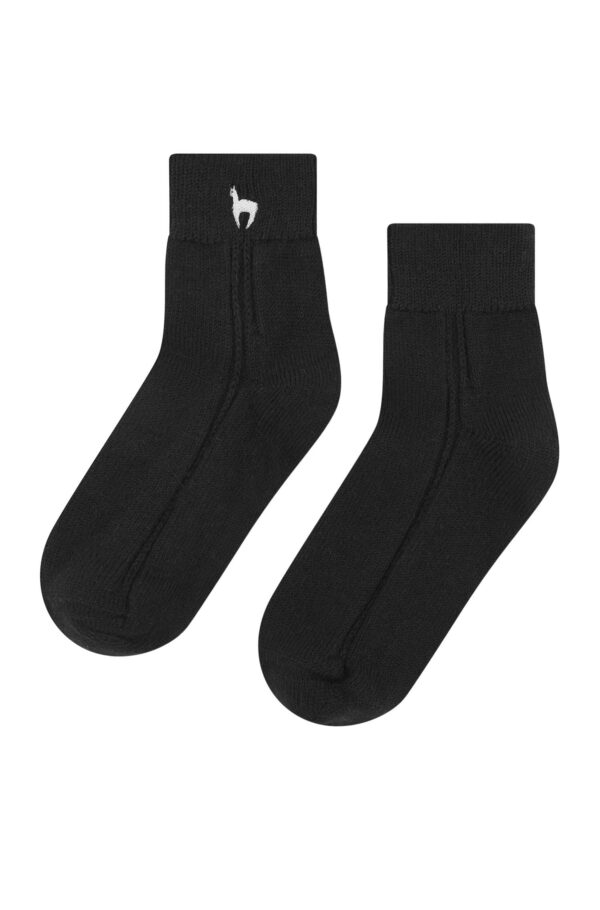 Alpakassocken kurz schwarz für Damen und Herren
