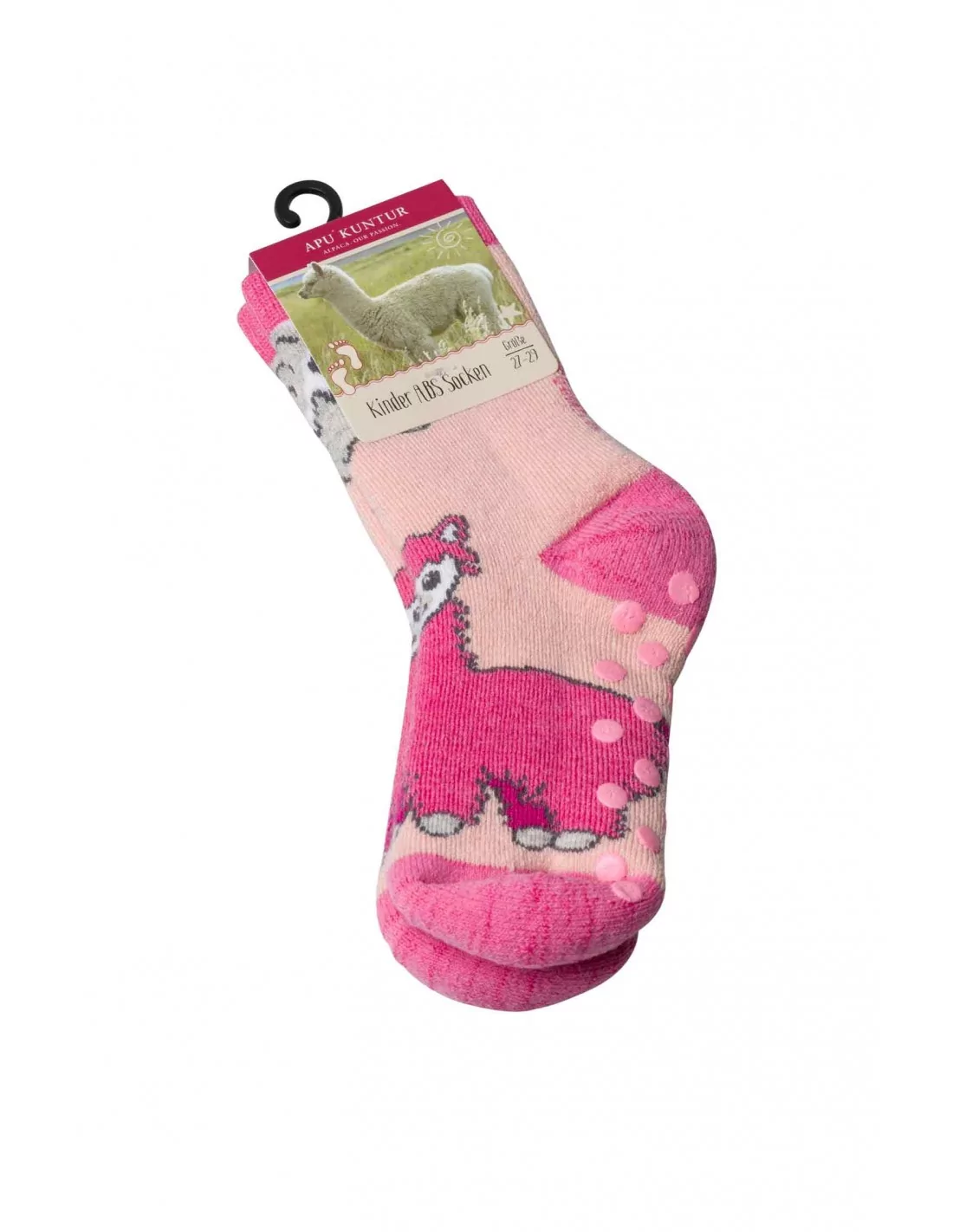 Antirutschsocken für Kinder pink ABS