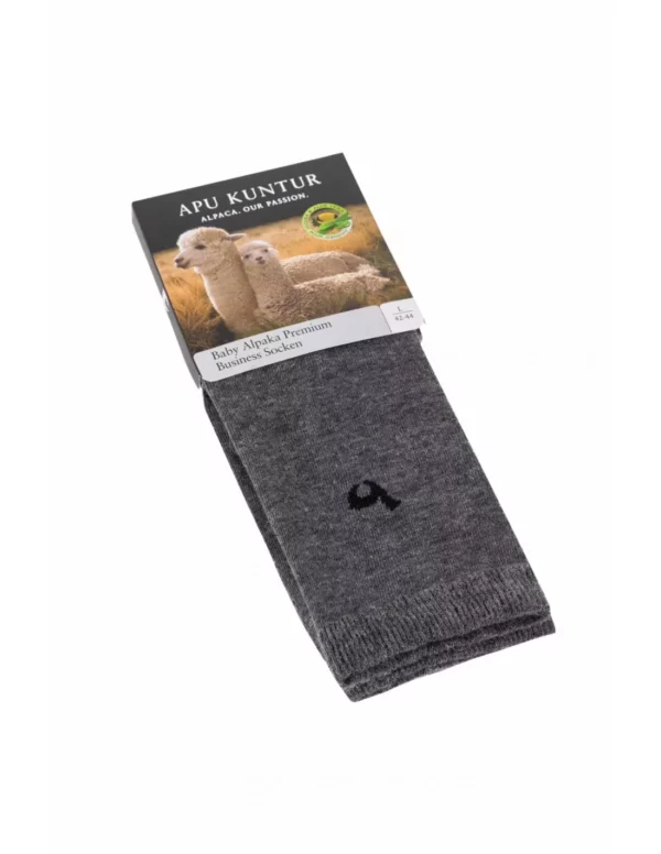 Premium Alpakasocken grau Business Socken