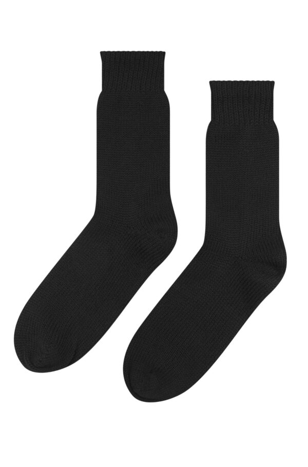 warme Wendesocken schwarz grau