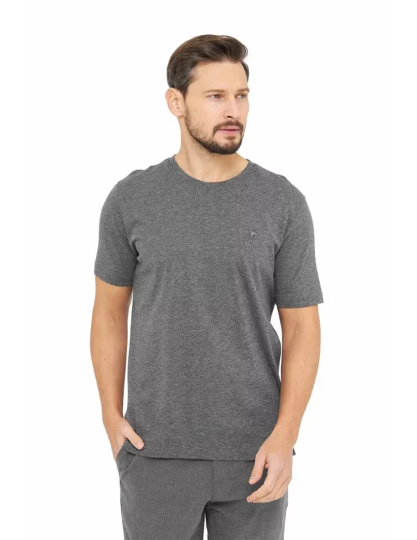 T-Shirt Rundhals grau