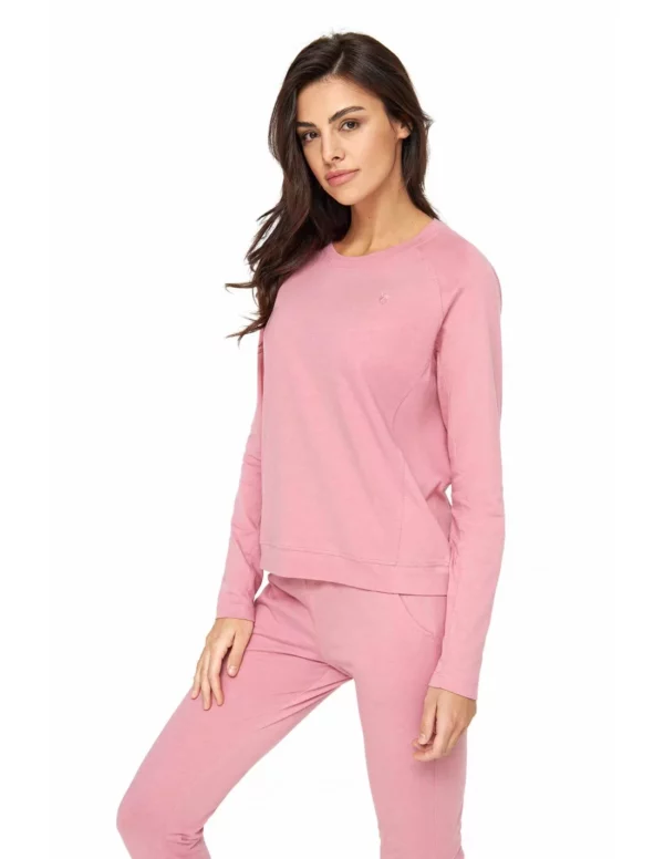 Damen Pyjama pink aus Alpaka Wolle