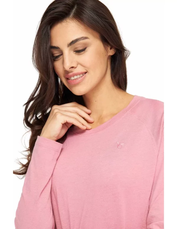 Damen Pyjama pink aus Alpakawolle