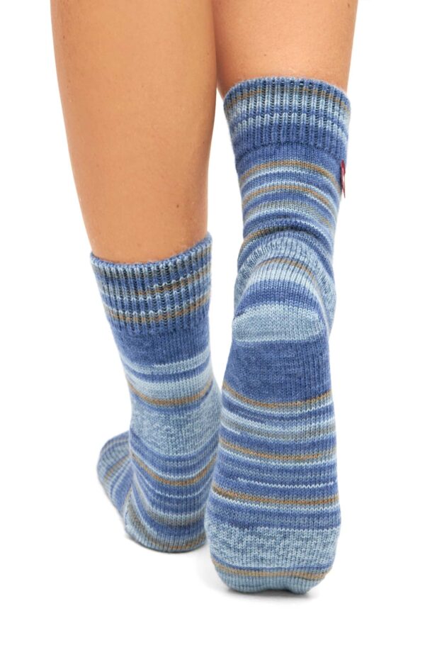 Kuschelsocken blau Alpaka