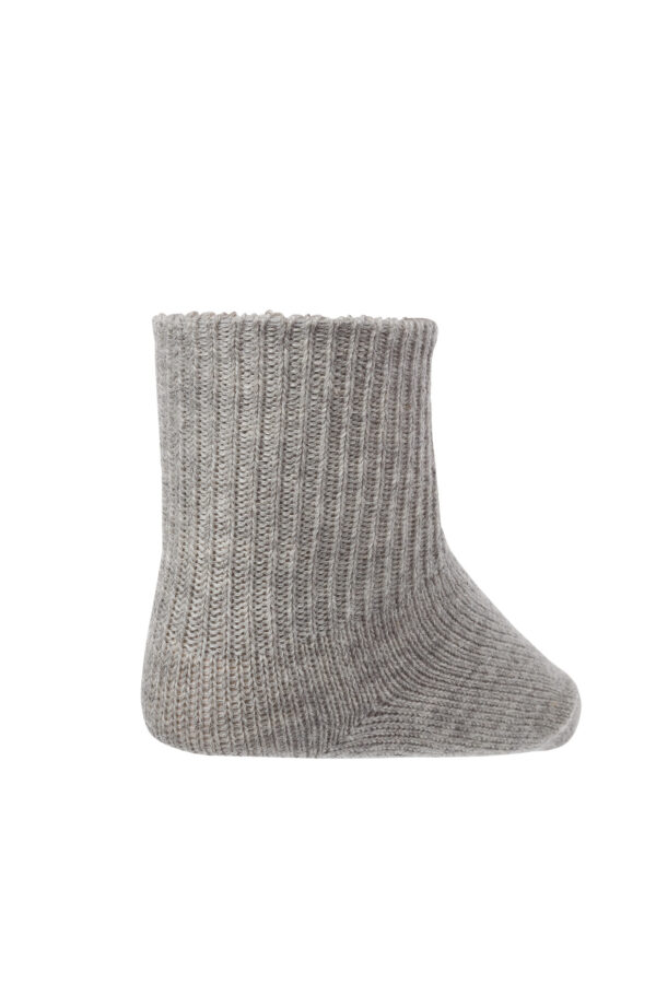 Babysocken silbergrau Alpaka