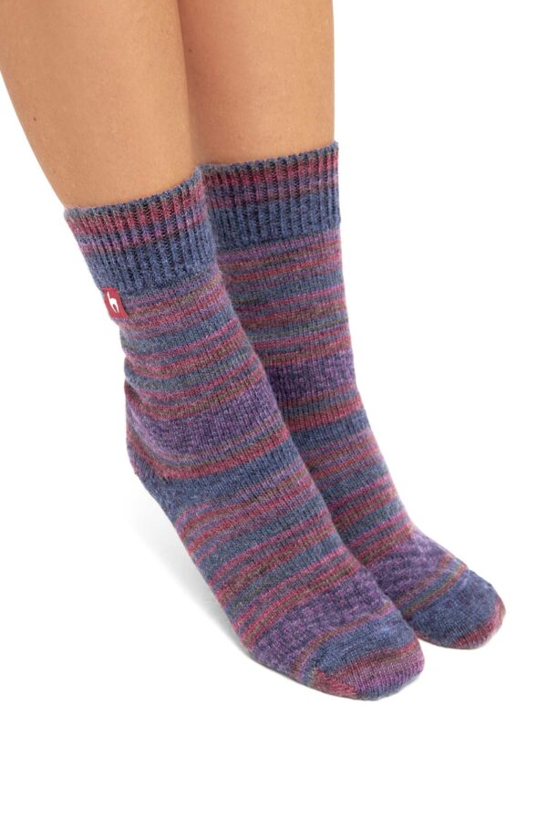 Alpaka Kuschelsocken pflaume