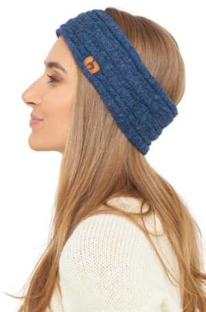 Alpaka Stirnband blau