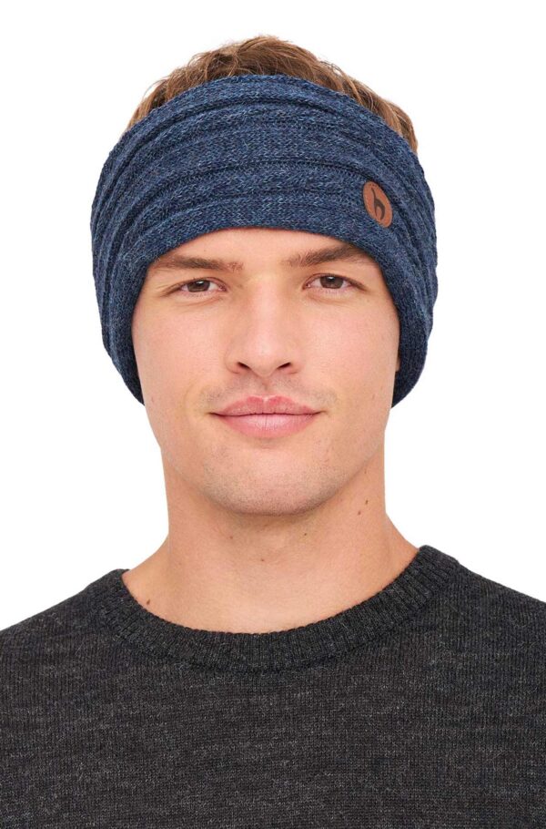 Alpaka Stirnband blau Herren