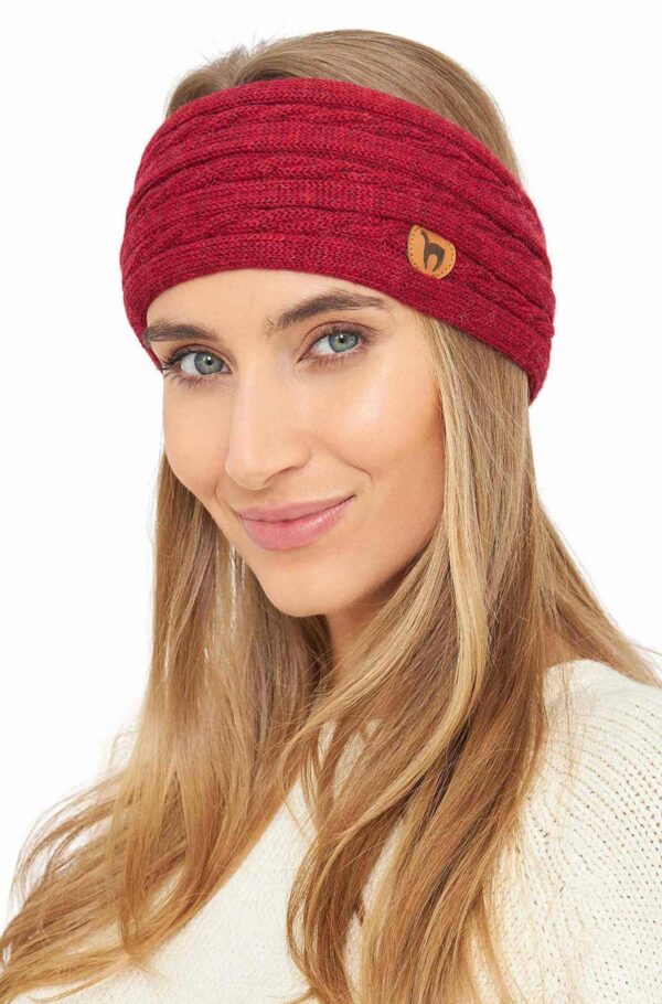 Alpaka Stirnband rot warm