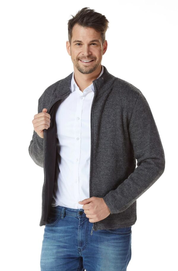 Alpaka Strickjacke grau