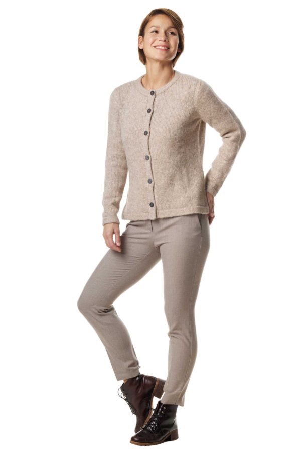 Alpaka Strickjacke sand Damen