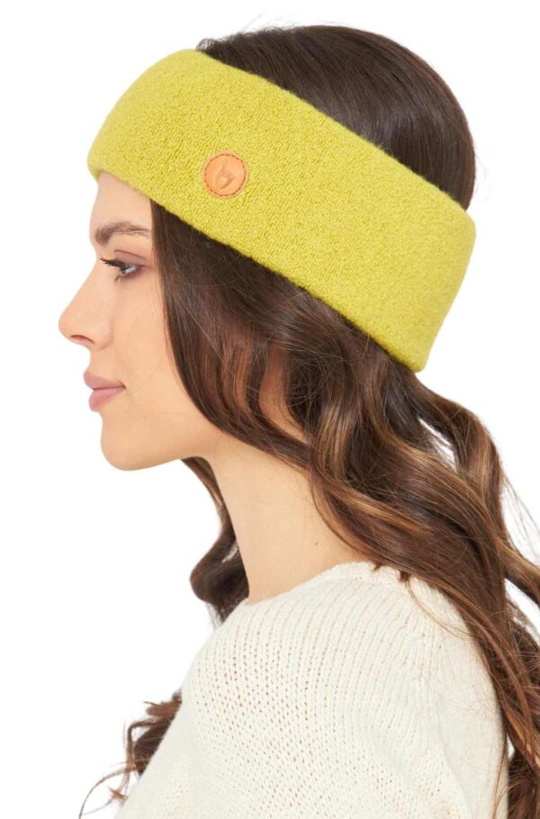 Breites Stretch Stirnband lemon Alpaka