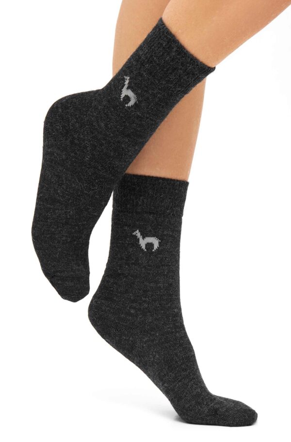 Business Socken dunkelgrau Alpaka