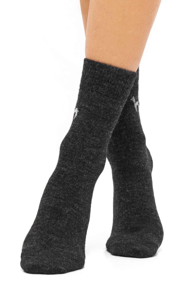 Business Socken dunkelgrau Alpakawolle