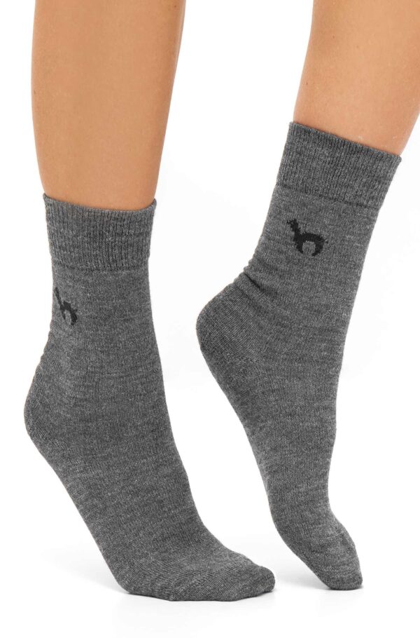 Business Socken grau Alpaka Wolle