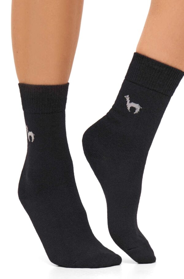Business Socken schwarz Alpaka