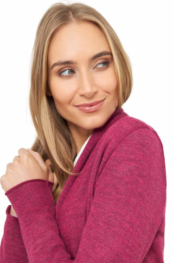 Damen Strickjacke himbeere