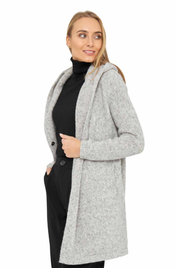 Damen Strickjacke lang Alpaka