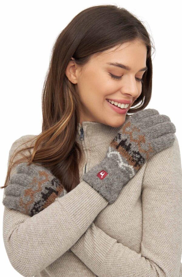 Fingerhandschuhe grau Damen und Herren