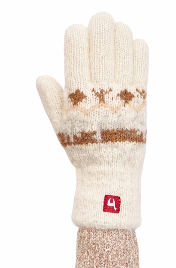 Fingerhandschuhe weiß Alpaka