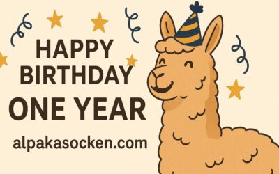 One Year Alpakasocken.com – Happy Birthday