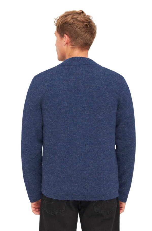 Herren Strickjacke blau Alpaka