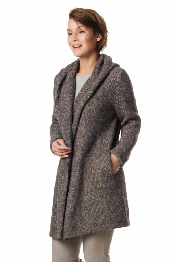 Lange Strickjacke Alpaka