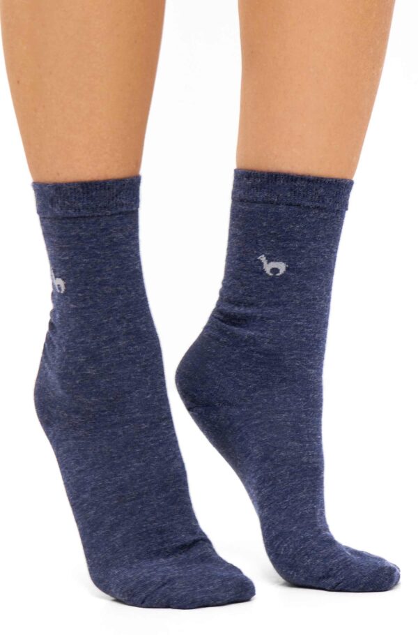 Premium Alpakas Socken blau