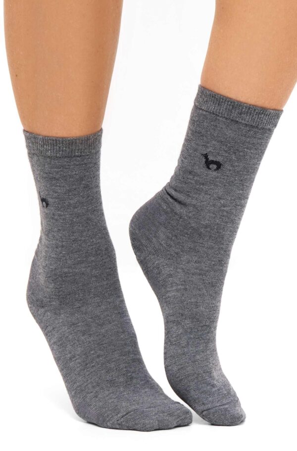 Premium Alpakas Socken grau