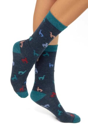 Socken mit Alpaka Motiv