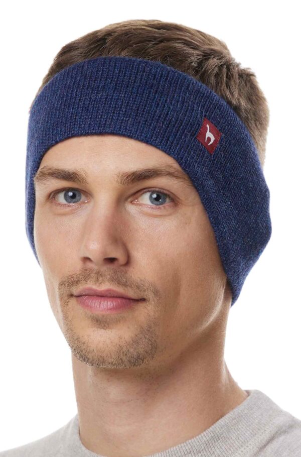 Stirnband blau Alpaka