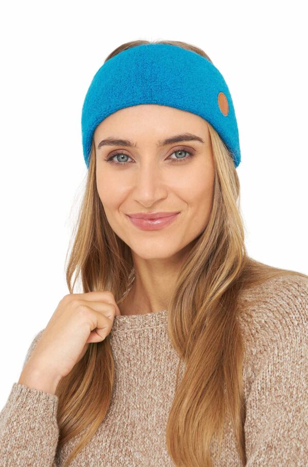 Stretch Stirnband hellblau Alpaka