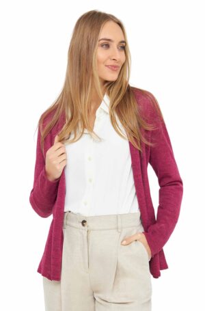 Strickjacke himbeere