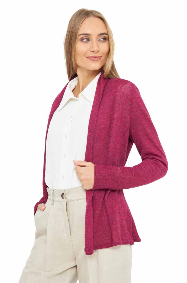 Strickjacke himbeere Alpaka