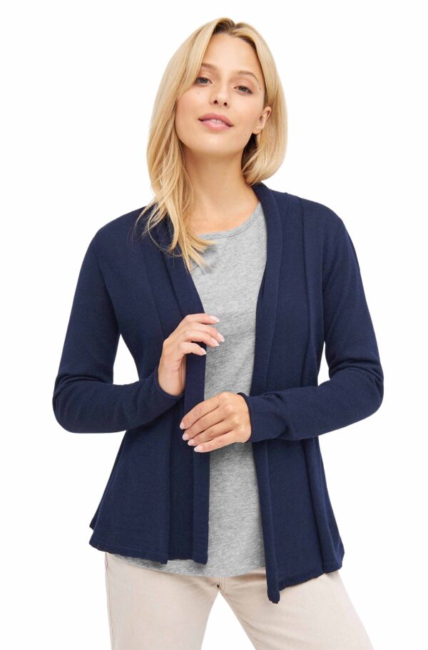 Strickjacke mit Schalkragen