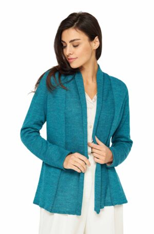 Strickjacke türkis