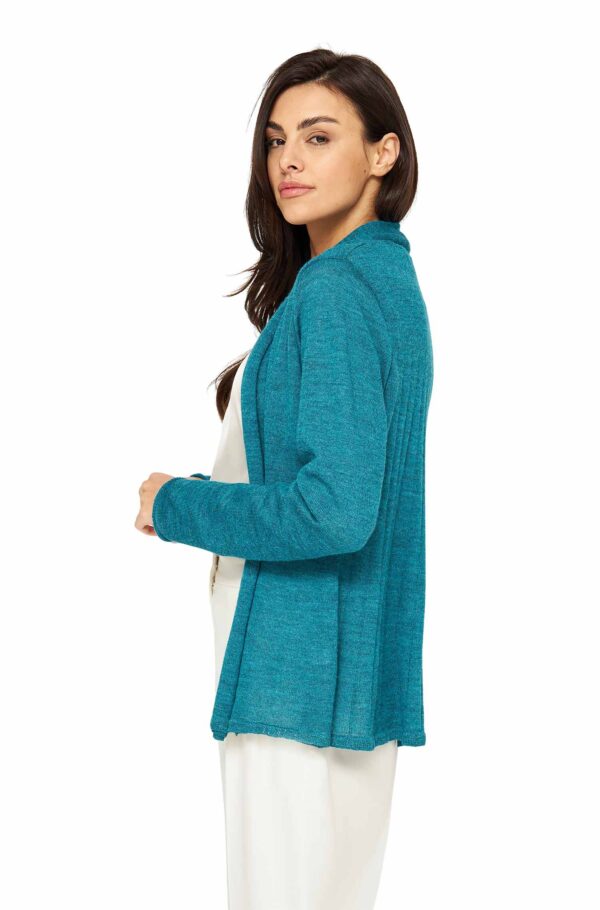 Strickjacke türkis Alpaka