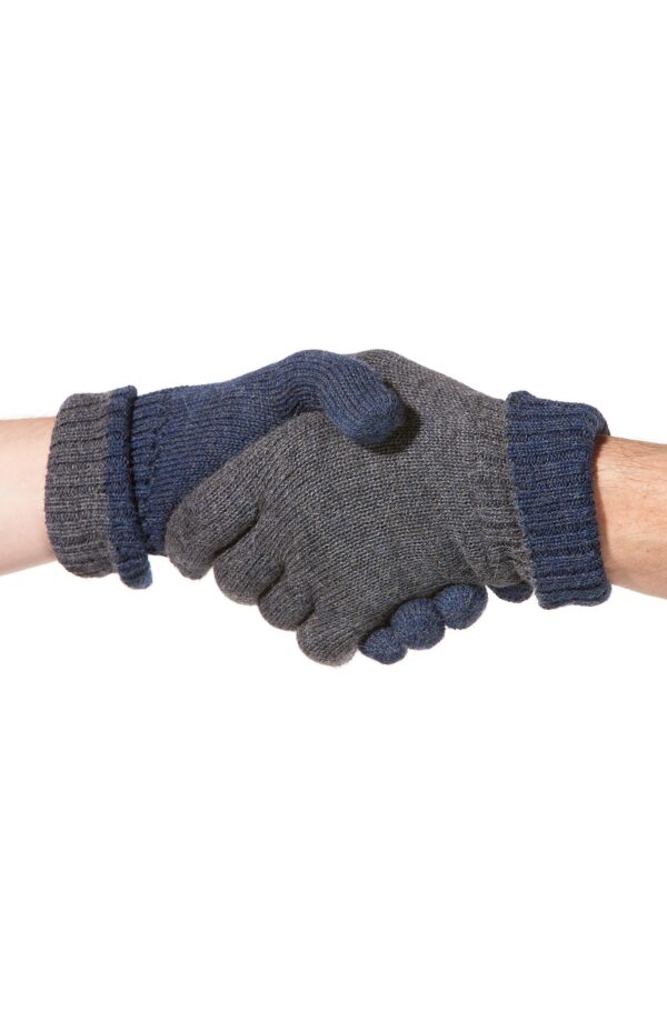 Wendehandschuhe blau grau
