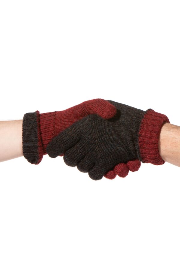 Wendehandschuhe schwarz rot