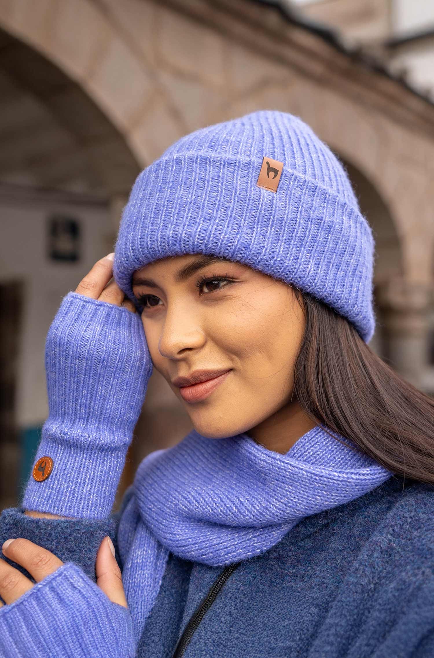 Alpaka Modekollektion PACA Mütze Pulswärmer Schal