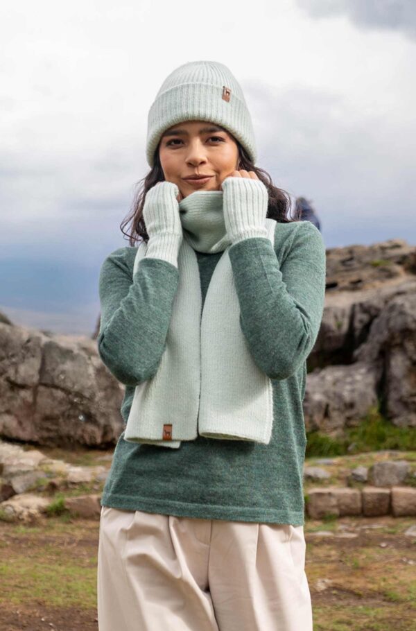 Alpaka Schal seafoam Damen