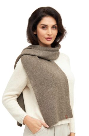 Alpaka Schal taupe