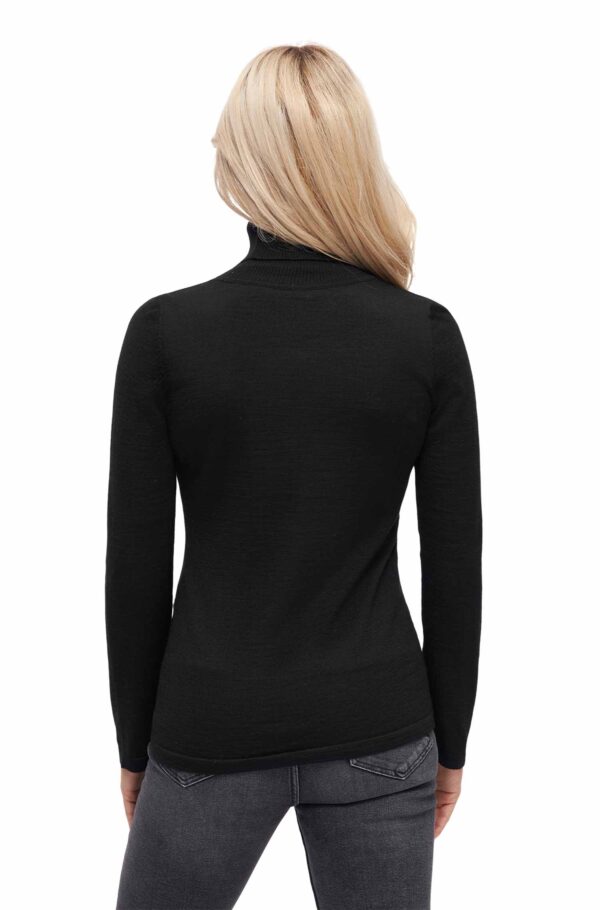 Damen Seide Rollkragenpullover Alpaka