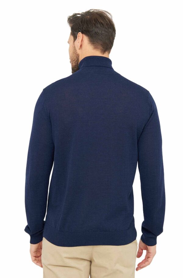 Rückseite Seide Rollkragenpullover Herren