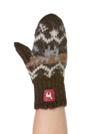 Alpaka Baby Fausthandschuhe schwarz