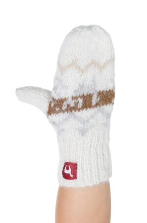 Alpaka Baby Fausthandschuhe weiß
